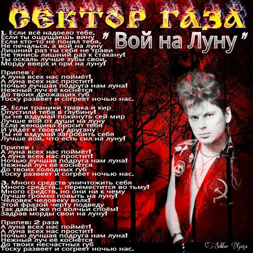 Песни подруга луна. Сектор газа вой на луну обложка альбома. Вой на луну сектор газа текст.