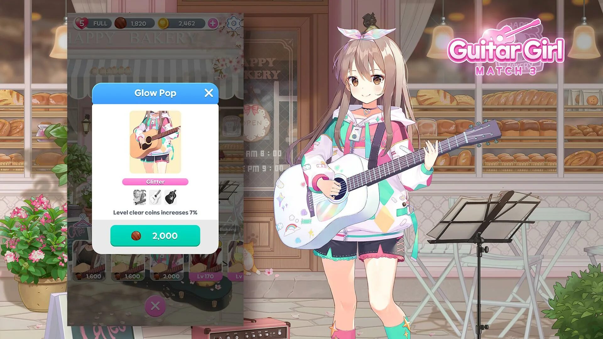 Guitar girl match 3