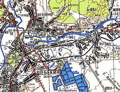 Карта шебекино с улицами
