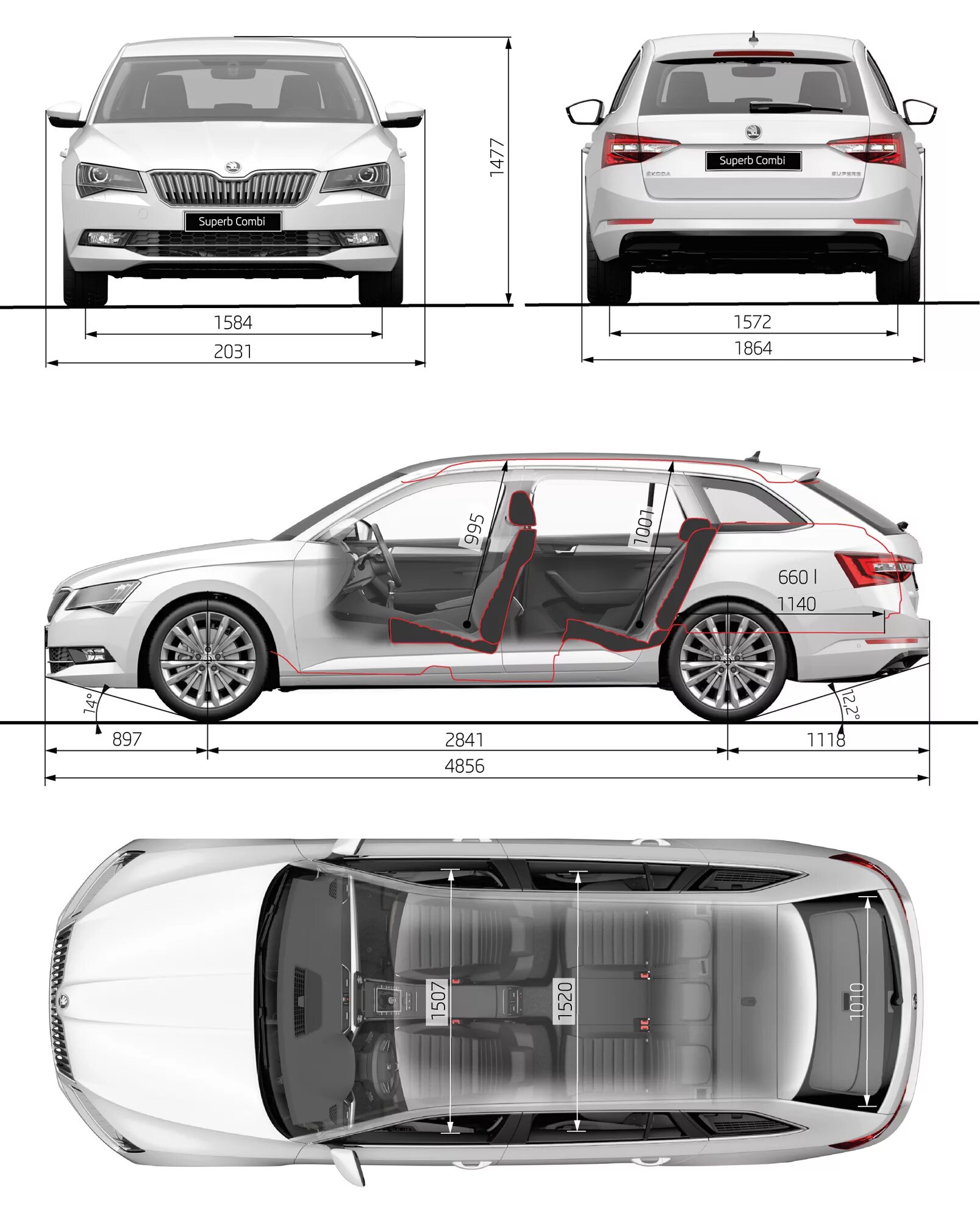 Skoda a7 размеры