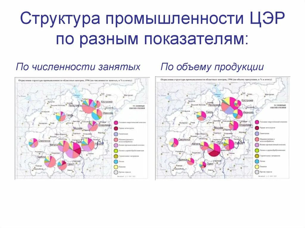 Отрасли специализации центральной рф. Центральный экономический район состав промышленности. Структура промышленности ЦЭР В %. Отрасли промышленности центрального экономического района. Центральный экономический район отрасли специализации на карте.