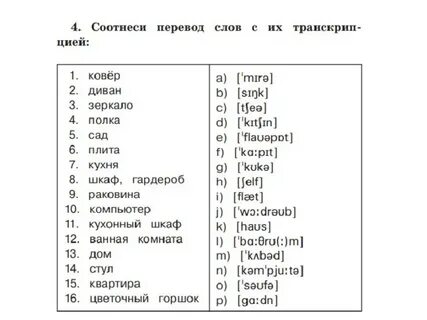 Как будет на английском диван