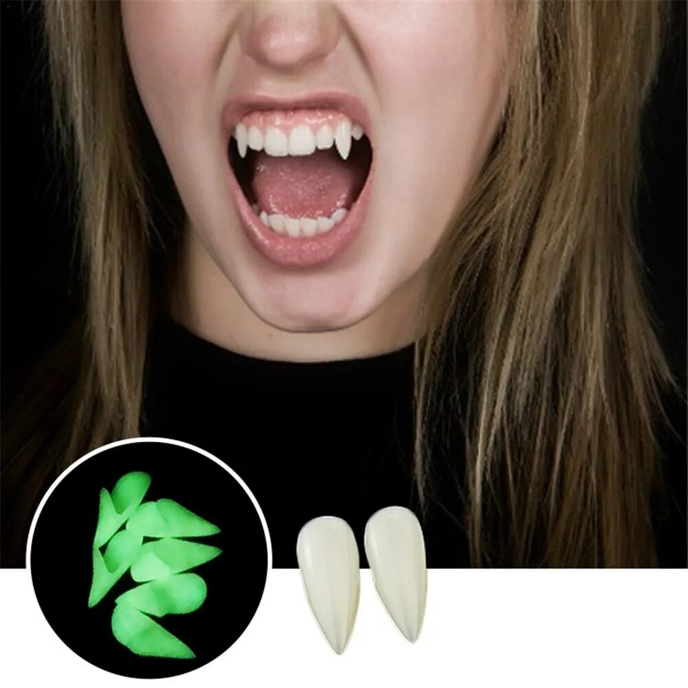Что делают клыки зубы. Пластмассовые клыки. Вставные клыки. Накладные вампирские зубы.