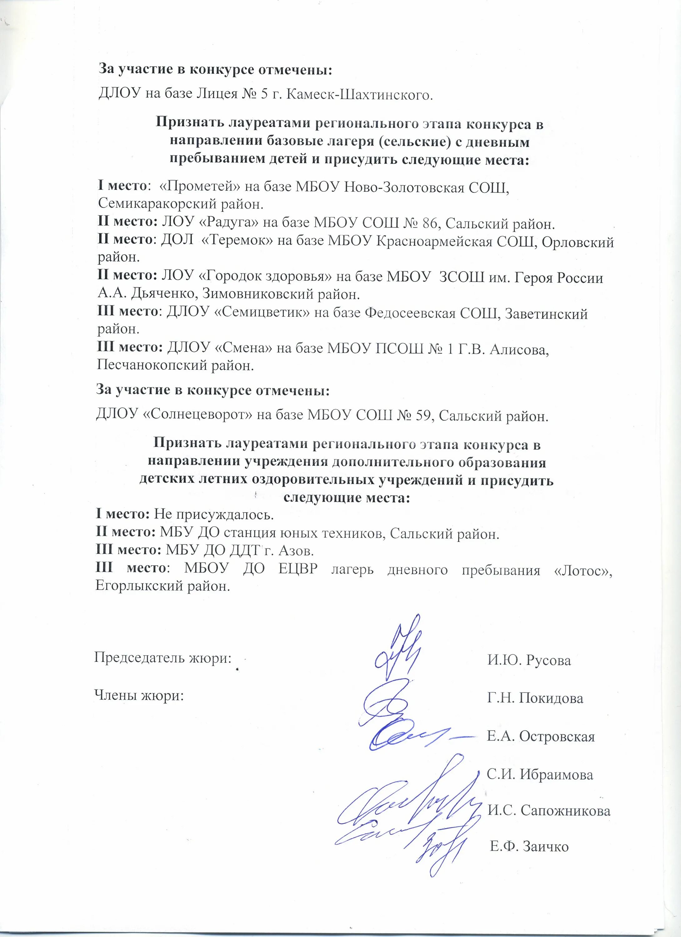 Протокол подведения итогов конкурса. Протокол подведения итогов конкурса