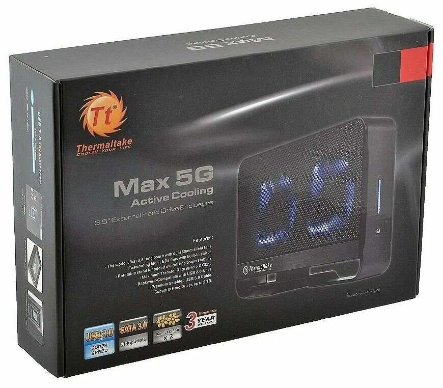 бокс для жёсткого диска 3. Thermaltake max 5g.