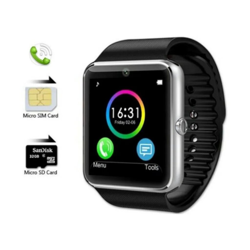 Смарт часы с сим картой функции. Смарт вотч gt08. часы uwatch gt08. смарт-часы gt08 (черный). smart gt08 black.
