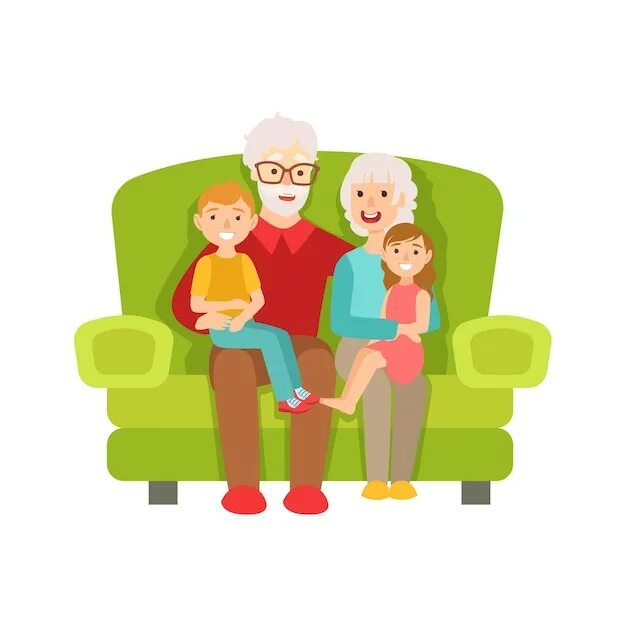 Навестить бабушку и дедушку. Навещать бабушку и дедушку. Бабушка и дедушка на диване. Бабушка дедушка и внук мультяшные. Семья с дедушкой.