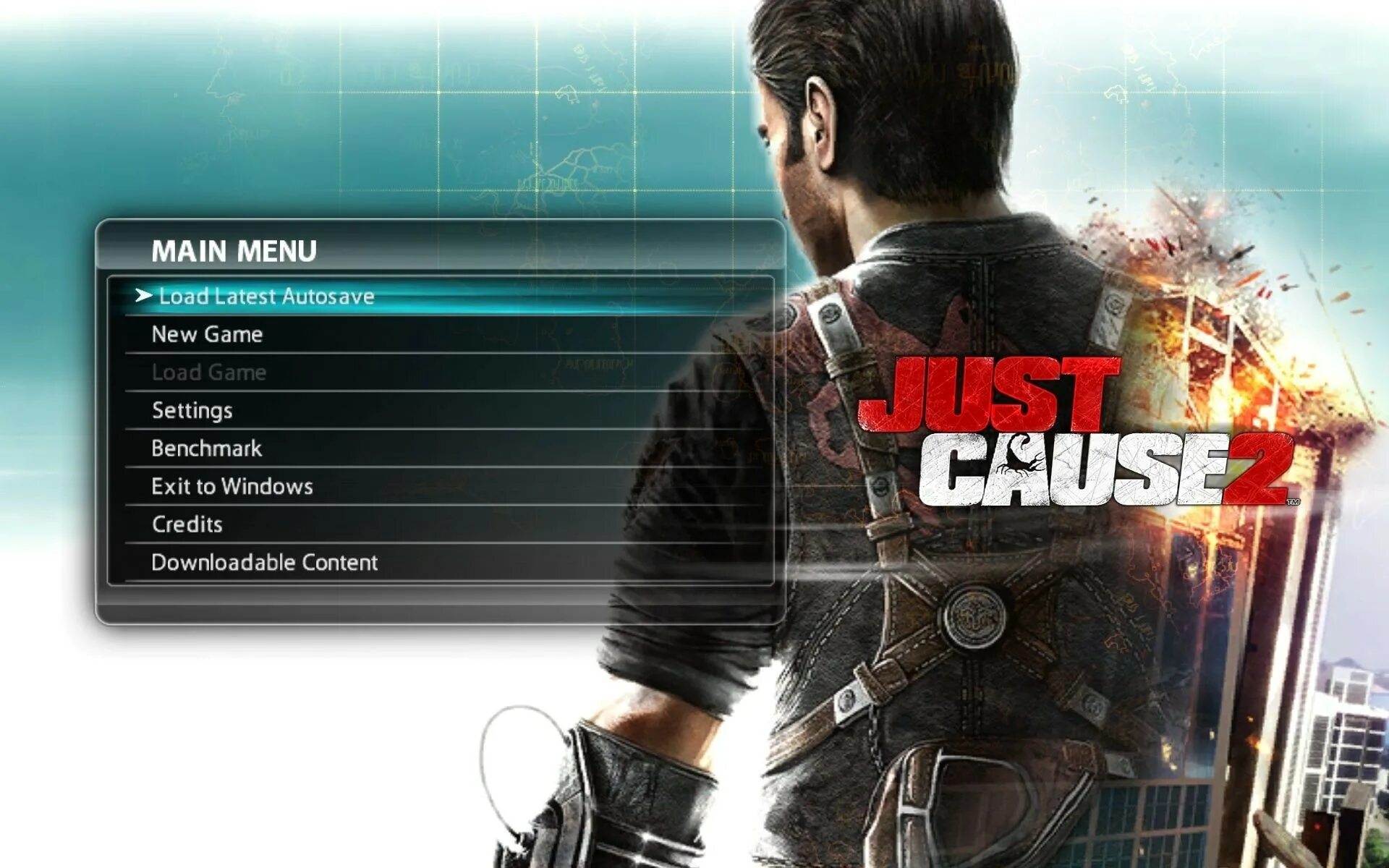 Удалить компьютерные игры. Игра just cause 2. Just cause 2 [ps3]. Главное меню игры. Главное меню из игр.