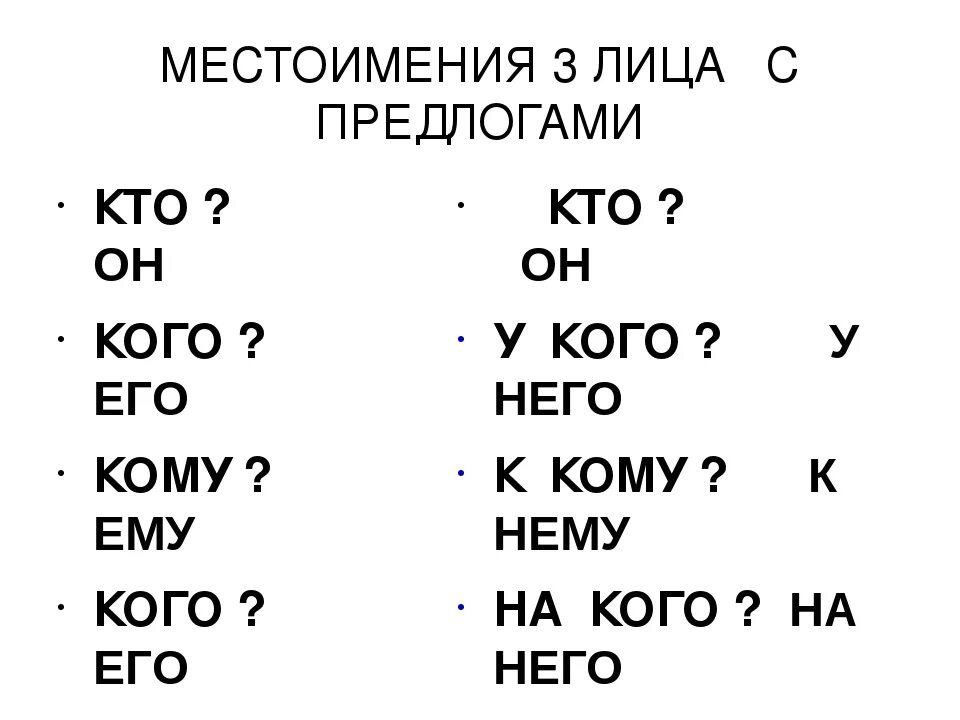 Падежные формы местоимений 3 лица с предлогами. Лица местоимений таблица. Местоимения третьего лица. Местоимения 3-го лица. Падежные формы местоимения 3 лица