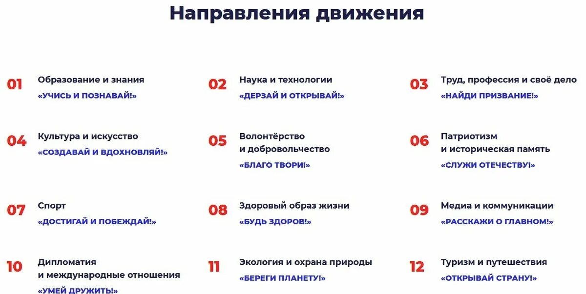 Знание направления россия. Российское движение детей и молодежи движение первых. Основные направления работы движения первых. Направления рддм движение первых. 12 Направлений рддм.