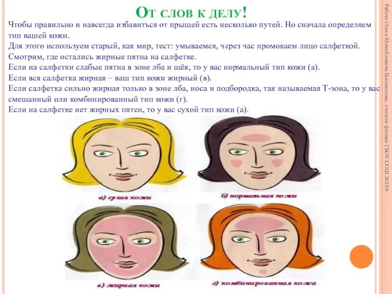 Типы кожи детей