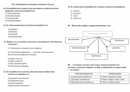 Тест современное общество 10 класс с ответами