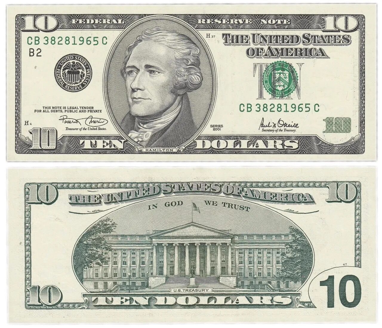 Купюры доллара номиналы. 10 000 Долларовая купюра. 100 Federal Reserve Note. Изображение доллара.