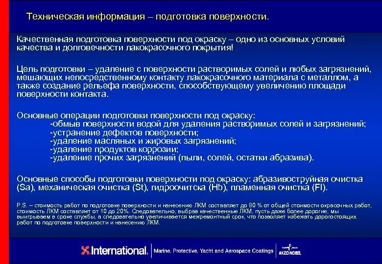 Техническая информация. Методы подготовки поверхности. Сведения подготовлены. Подготовка поверхности под окраску. Методы подготовки информации