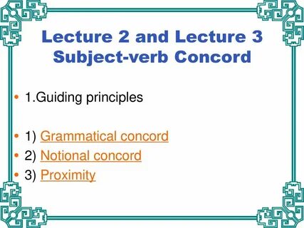 The verb lecture