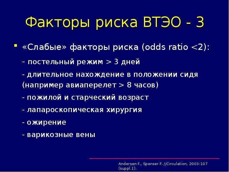 Слабые факторы риска ВТЭО. ВТЭО. Факторы риска z80. Риск ВТЭО по Samana.