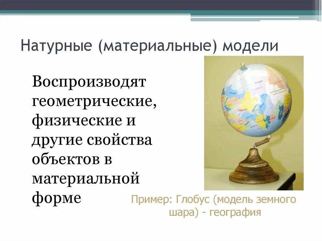 Натурные модели примеры в информатике. Натурные модели примеры в информатике