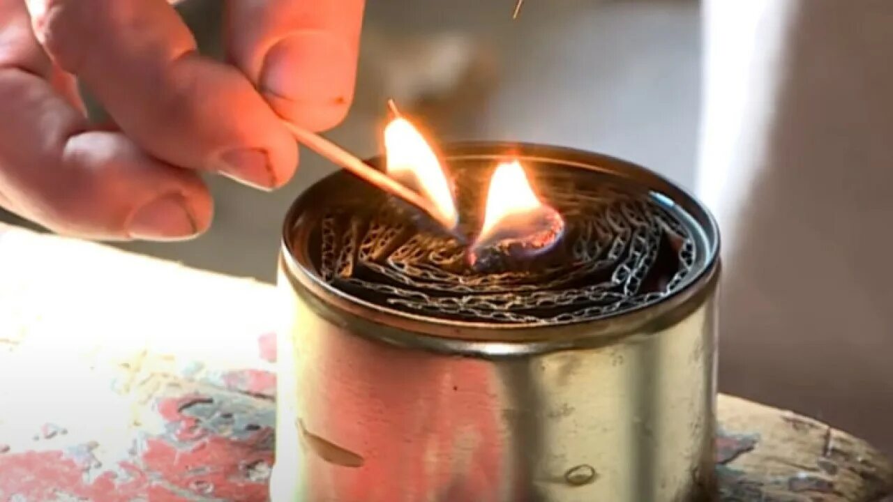 свечка из консервной банки