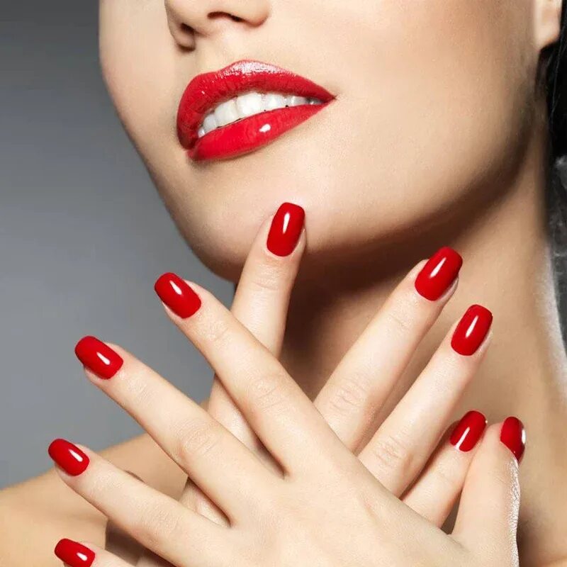 Shellac Manicure. Красивый маникюр. Красные ногти. Красивые ногти.