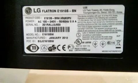 Lg flatron характеристики