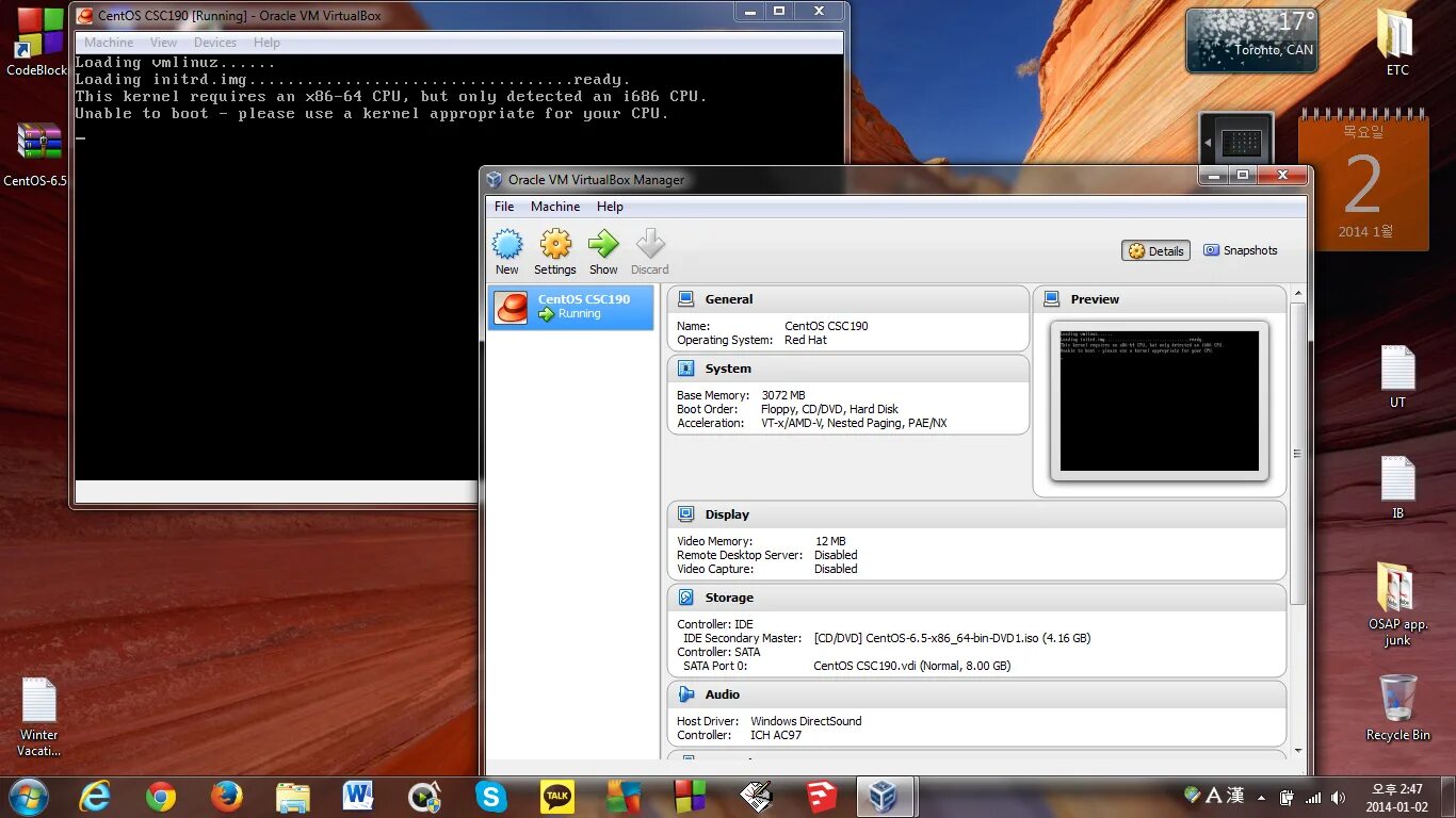 But only detected an i686 cpu