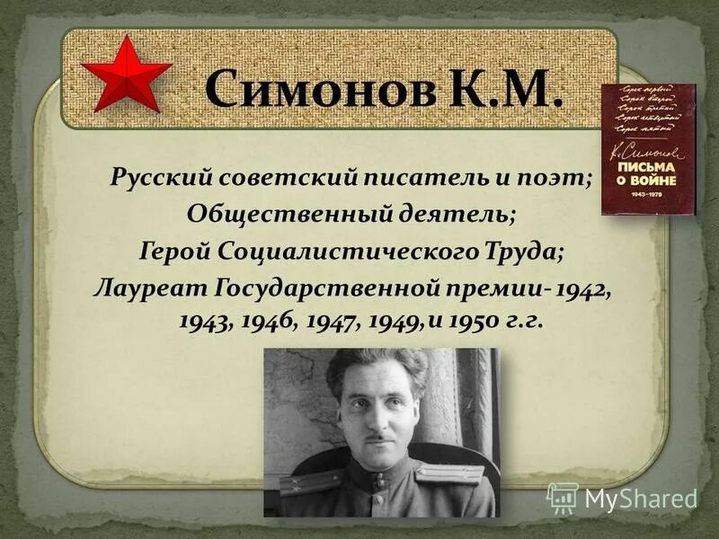 К м симонов биография кратко