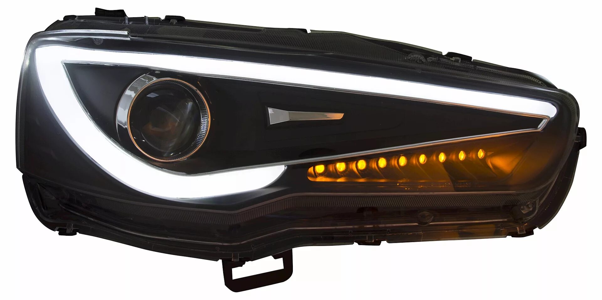 4 Bi-Xenon lens + white/red devil eyes - Mitsubishi Lancer Sportback, 1,8 л, 200