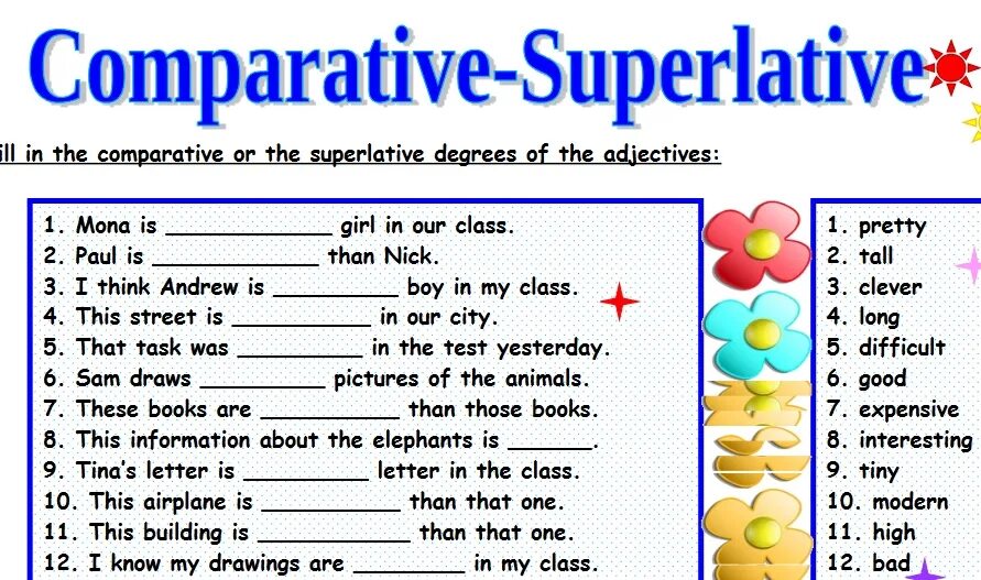 Comparatives and Superlatives упражнения. Comparative and Superlative adjectives упражнения. Задание на Comparative adjectives. Comparatives упражнения. This information correct