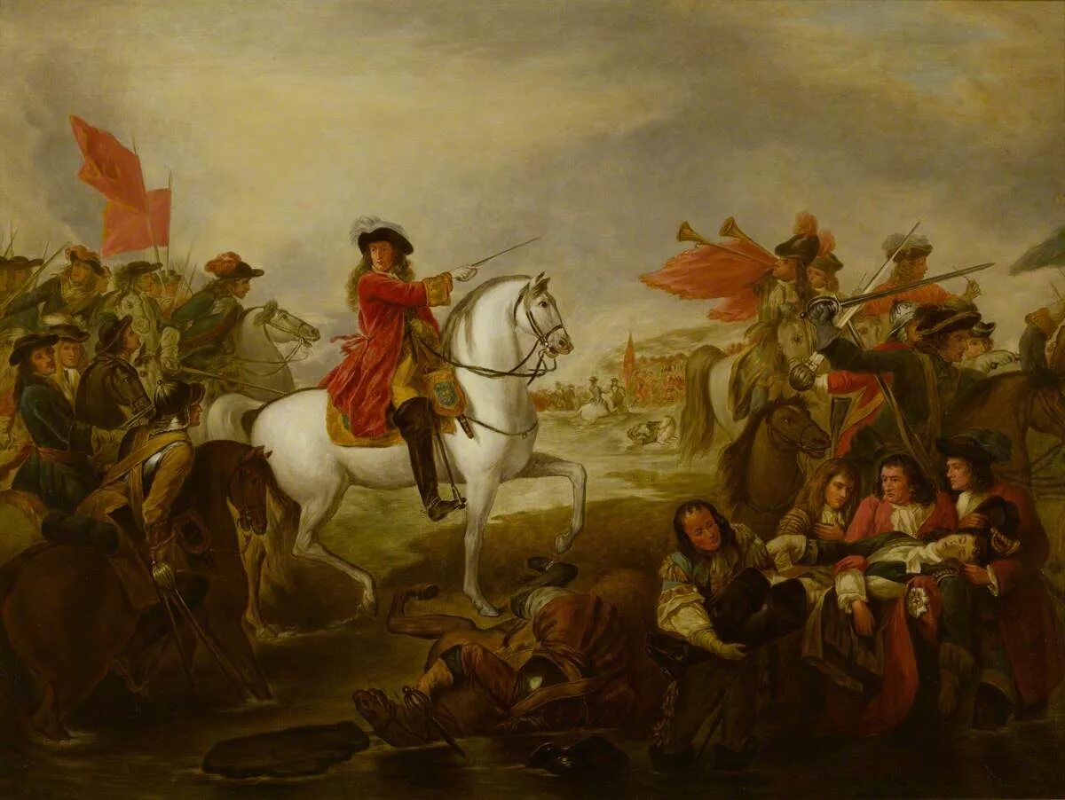 Первая революция в англии. «Битва при бойне» (1778) Уэст. Битва на реке Бойн 1690. Славная революция в Англии 1688.