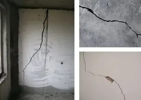 Щель в стене панельного дома