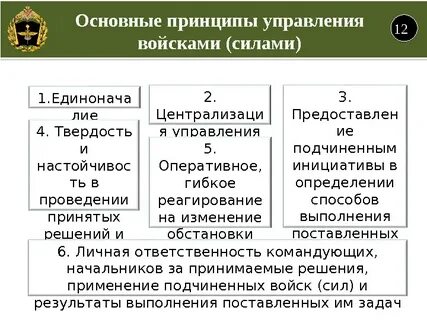 Основы организации управления силами