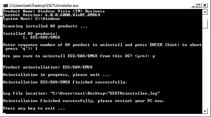 Press enter to exit. Press any Key to exit. Press any Key to exit что делать. ESET Uninstaller удаление. ESET Uninstaller safe Mode.