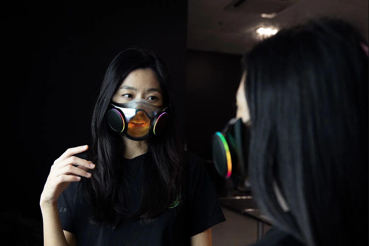 Project mask. Razer mask project hazel. маска рейзор. маска razer. маска рейзер с rgb подсветкой.