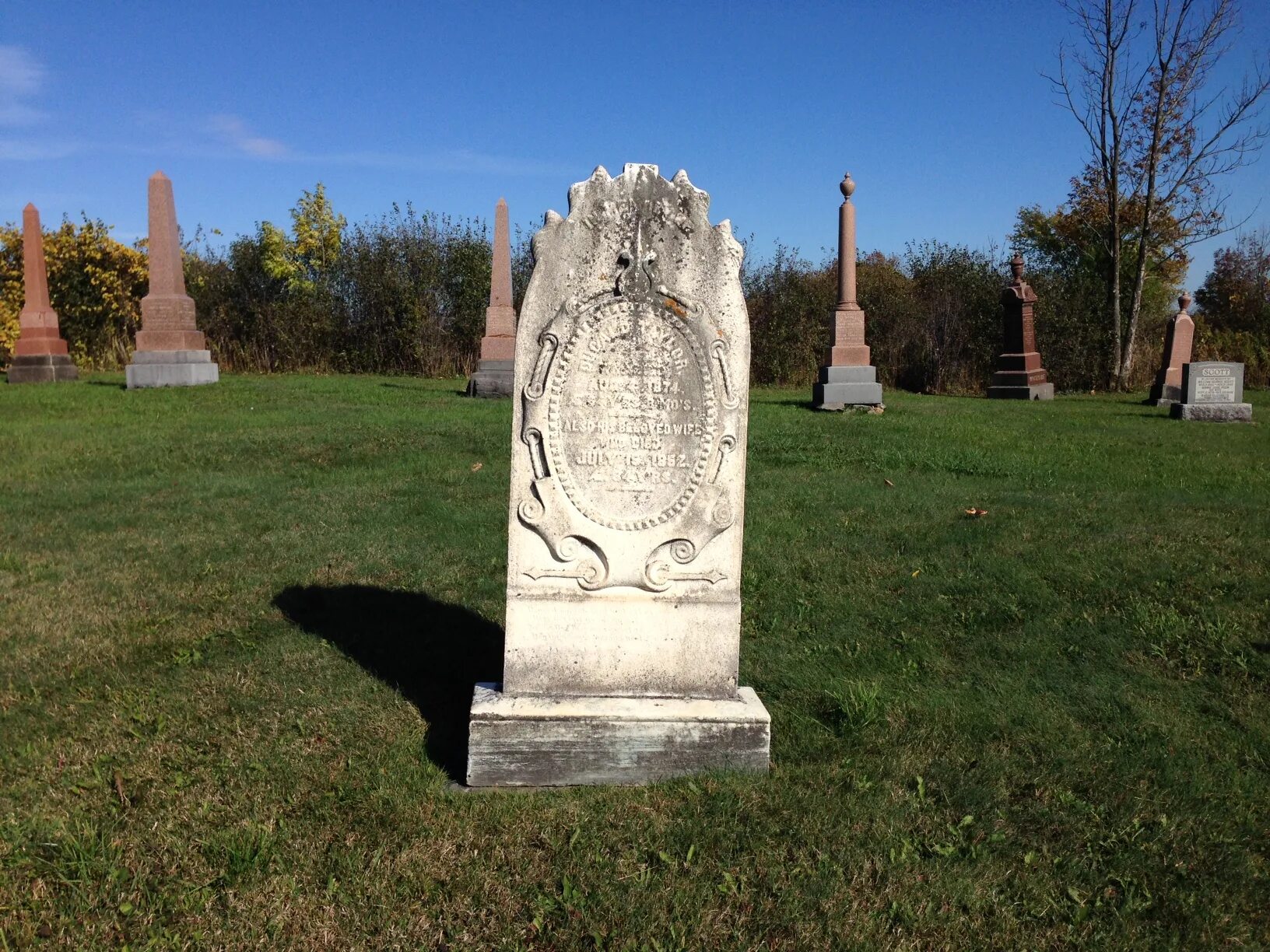 Old graves. Old grave. old grave - from the graves. misty cemetery. seventh grave and no body.
