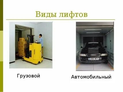 Виды лифтов