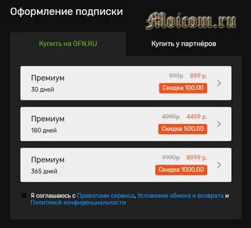Подписка gfn