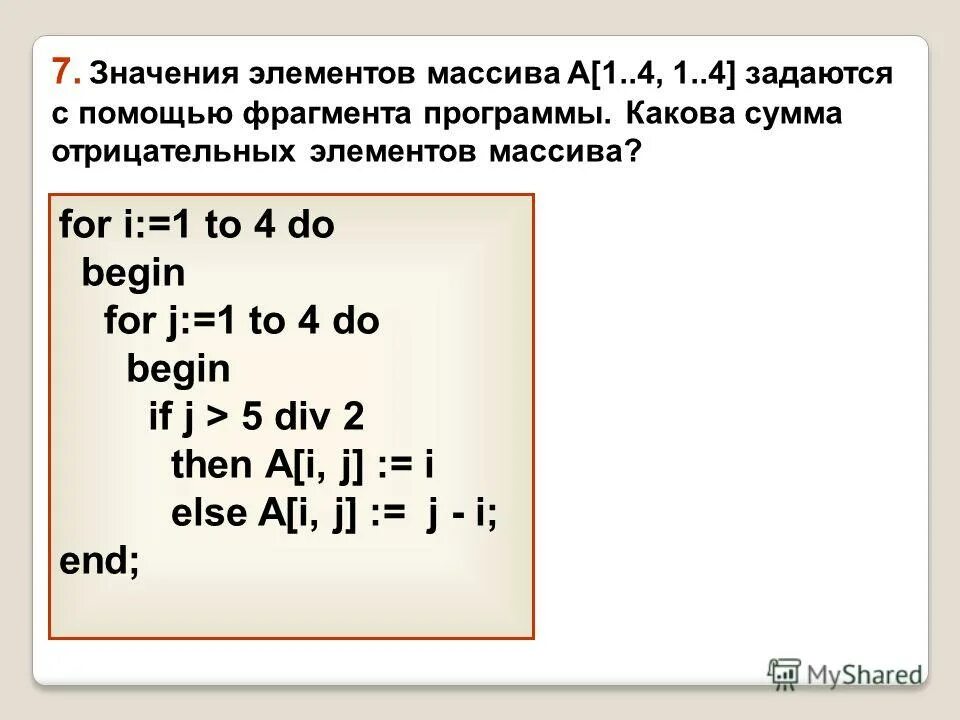 В массиве k n всего элементов. Элементы массива. Сумма отрицательных элементов массива. Программа суммирования элементов массива. Сумма и произведение элементов массива.