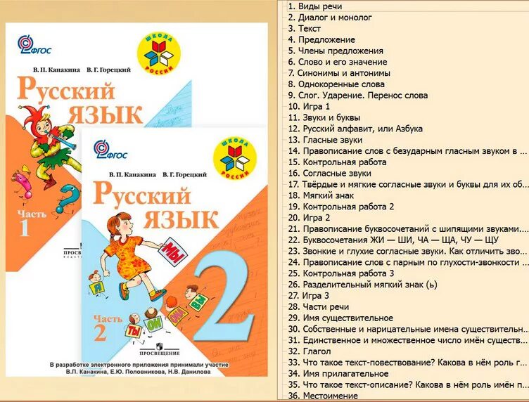 Сделать русский 2 класс