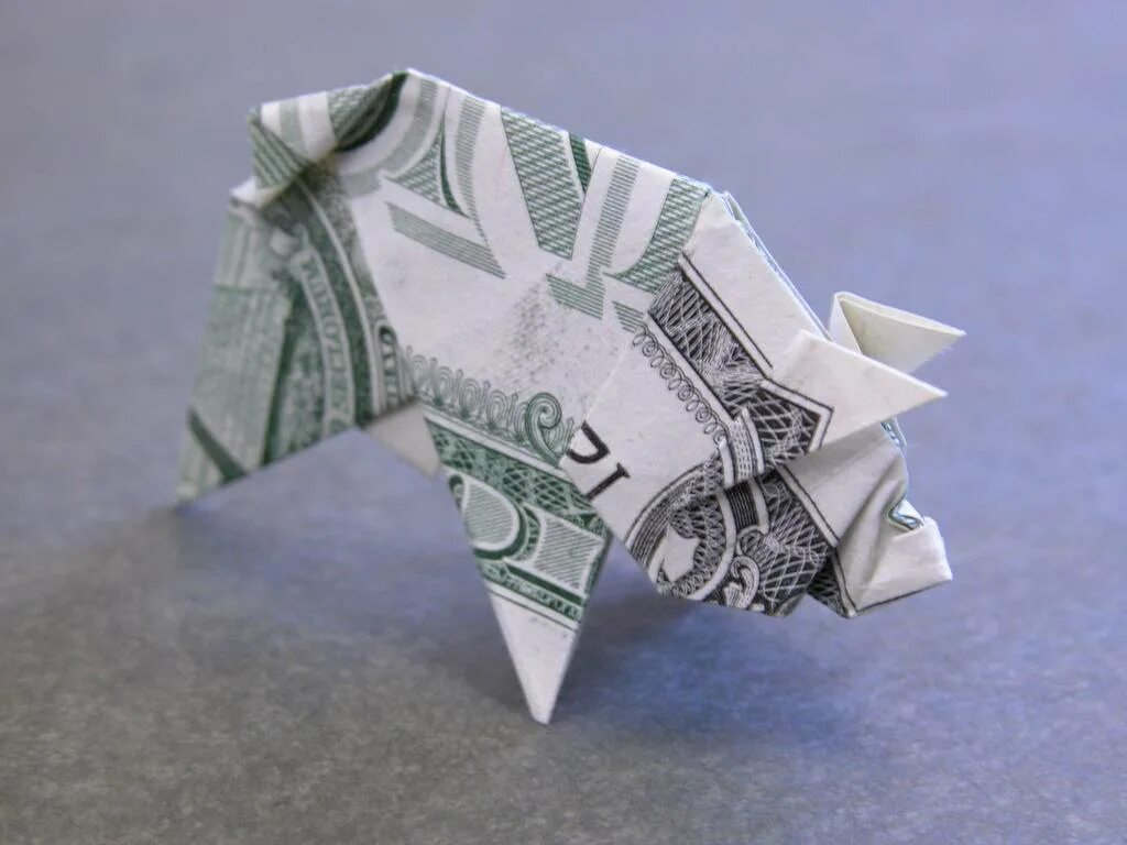 Самодельные деньги. Монегами оригами. Манигами бык. Фигурки из денег. Фигурки из доллара.