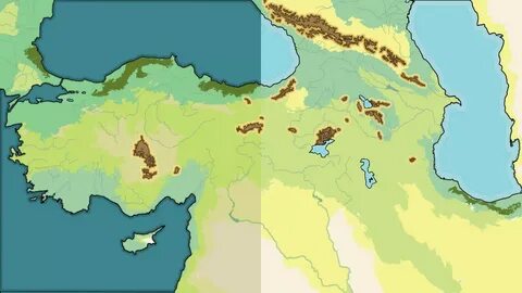 Армянское нагорье на карте