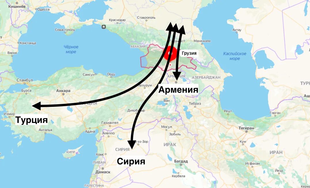 Сообщение между странами. Карта Россия Грузия Турция. Путь Россия Иран. Карта путь из России через Грузию в Турцию. Путь из Ирана в Россию.