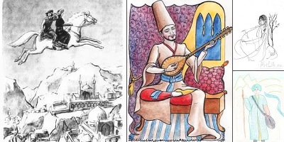 раскраска к сказке ашик кериб