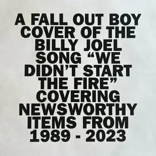 Fall out boy start the fire