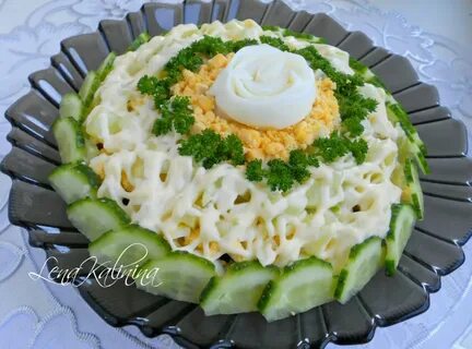 Салат с курицей огурцом яйцом нежность