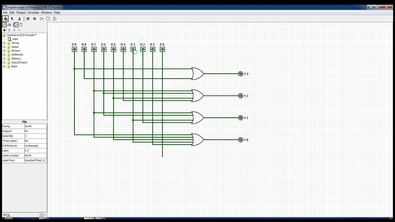 Bcd editor. Bcd-энкодер. программа encoder design. binary to bcd encoder. инвертор logisim.