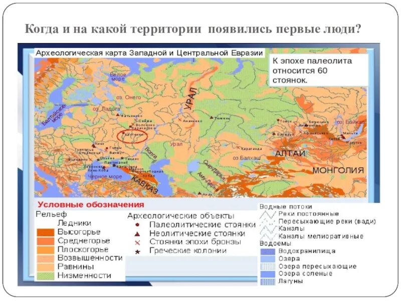 Древнейшая стоянка на территории современной россии