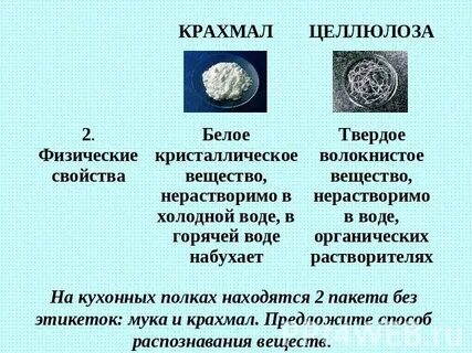 Крахмал и целлюлоза