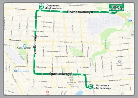 Маршрут 10 оренбург карта