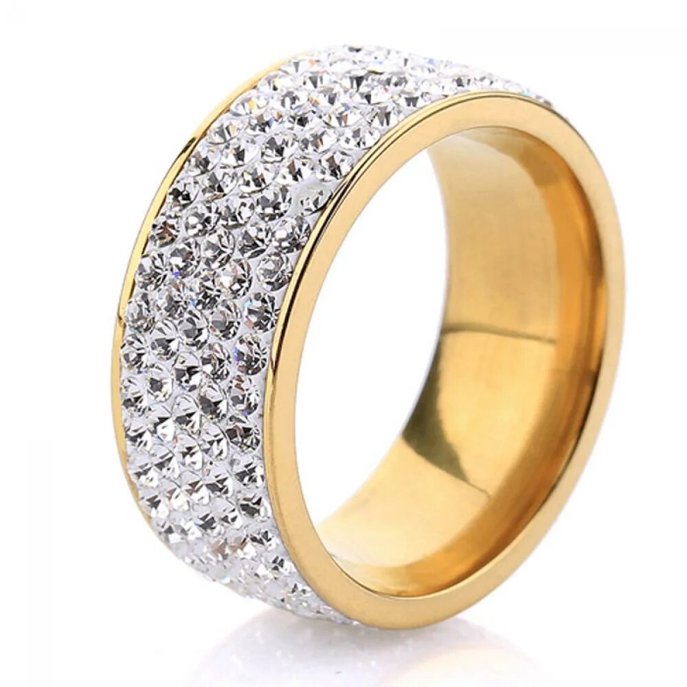 Кольцо усыпанное фианитами золотое. Широкое кольцо с бриллиантами. Кольцо с камнями по кругу. Обручальные кольца с камушками. Толстое золотое кольцо