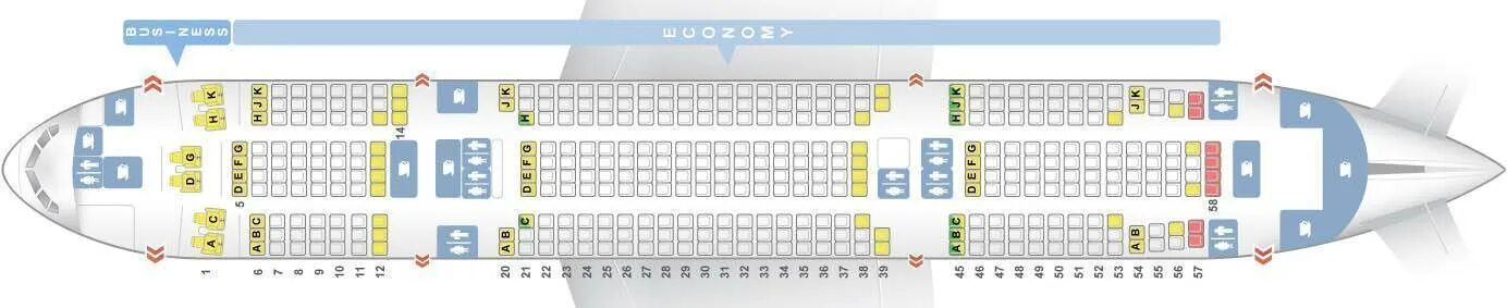 Boeing 777 посадочные места